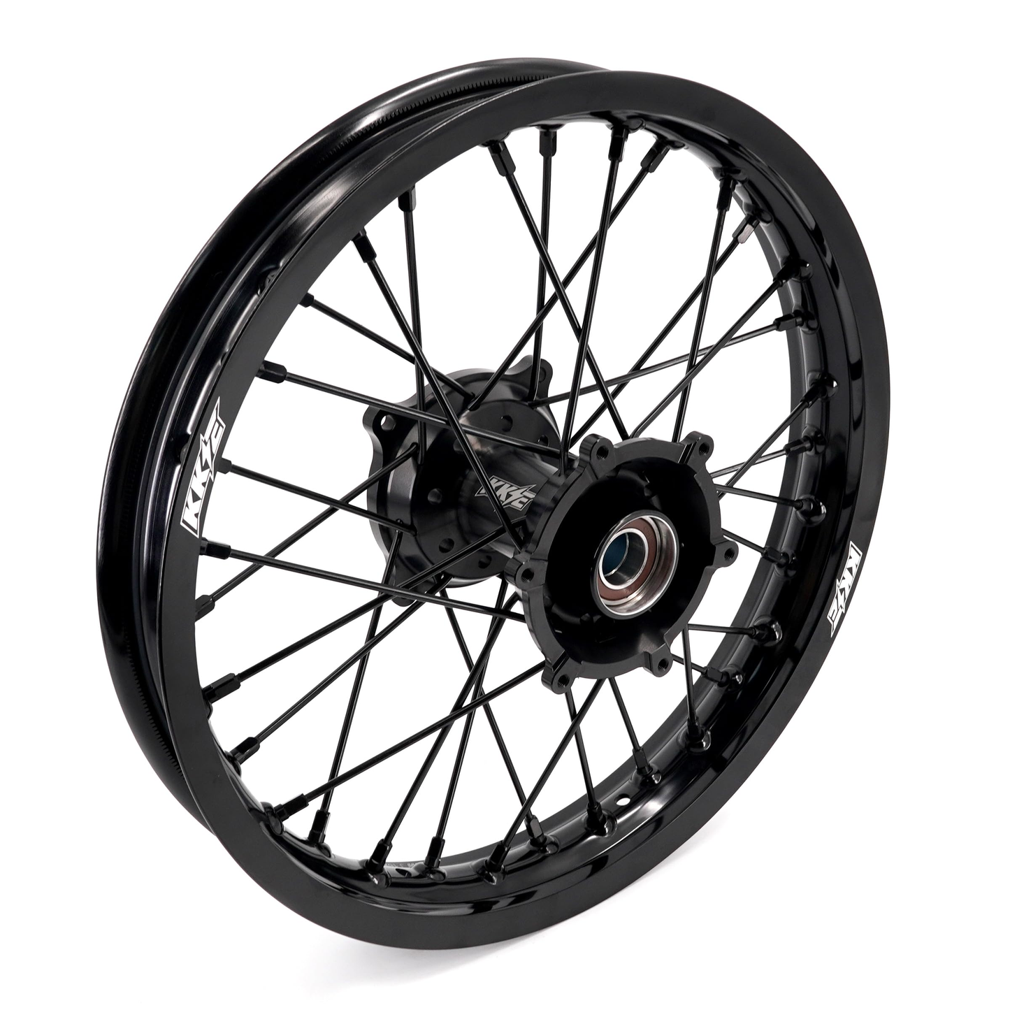 KKE 19 & 16 Kid's Big Spoke Wheels Rims Fit KTM SX 85 2025 All Black