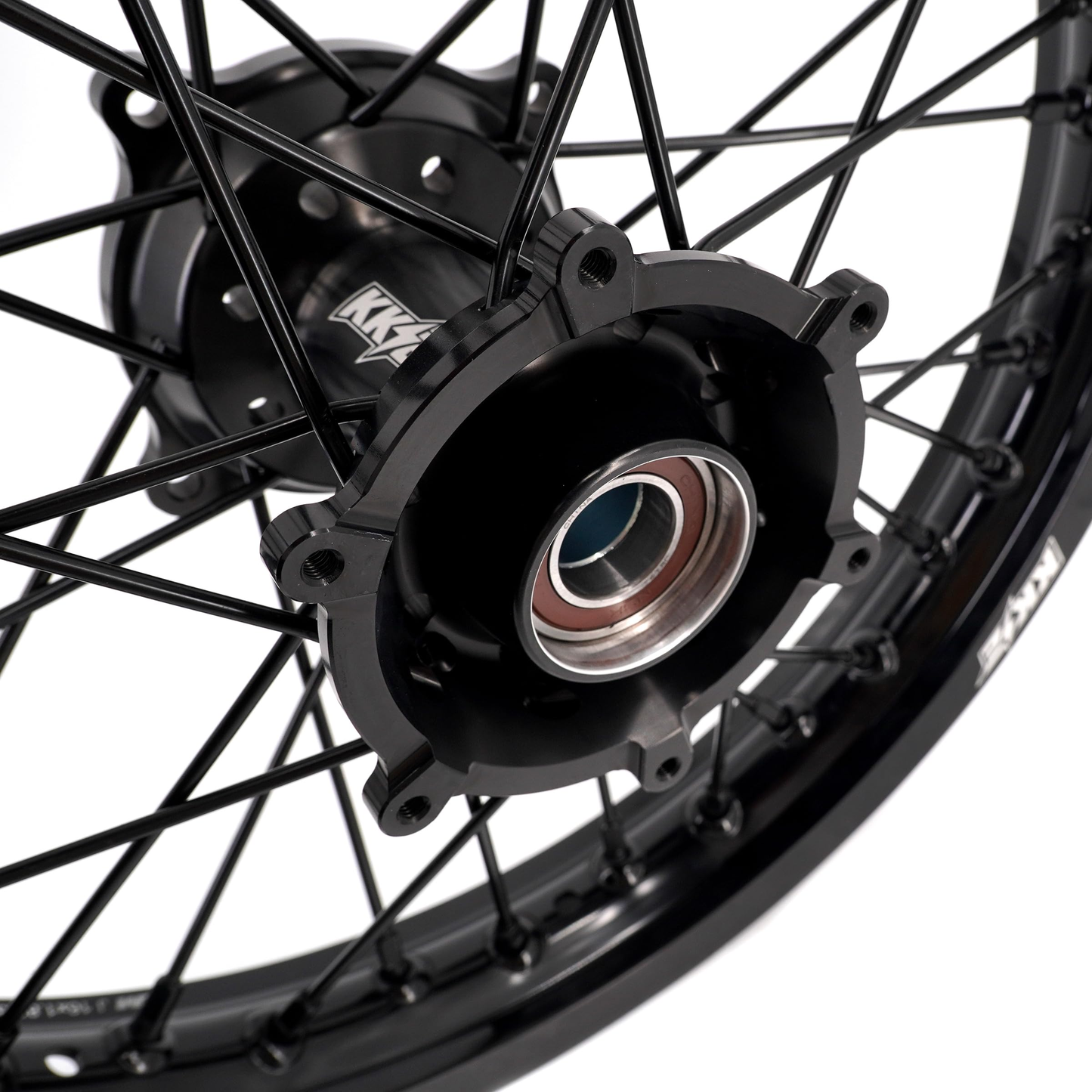 KKE 19 & 16 Kid's Big Spoke Wheels Rims Fit KTM SX 85 2025 All Black
