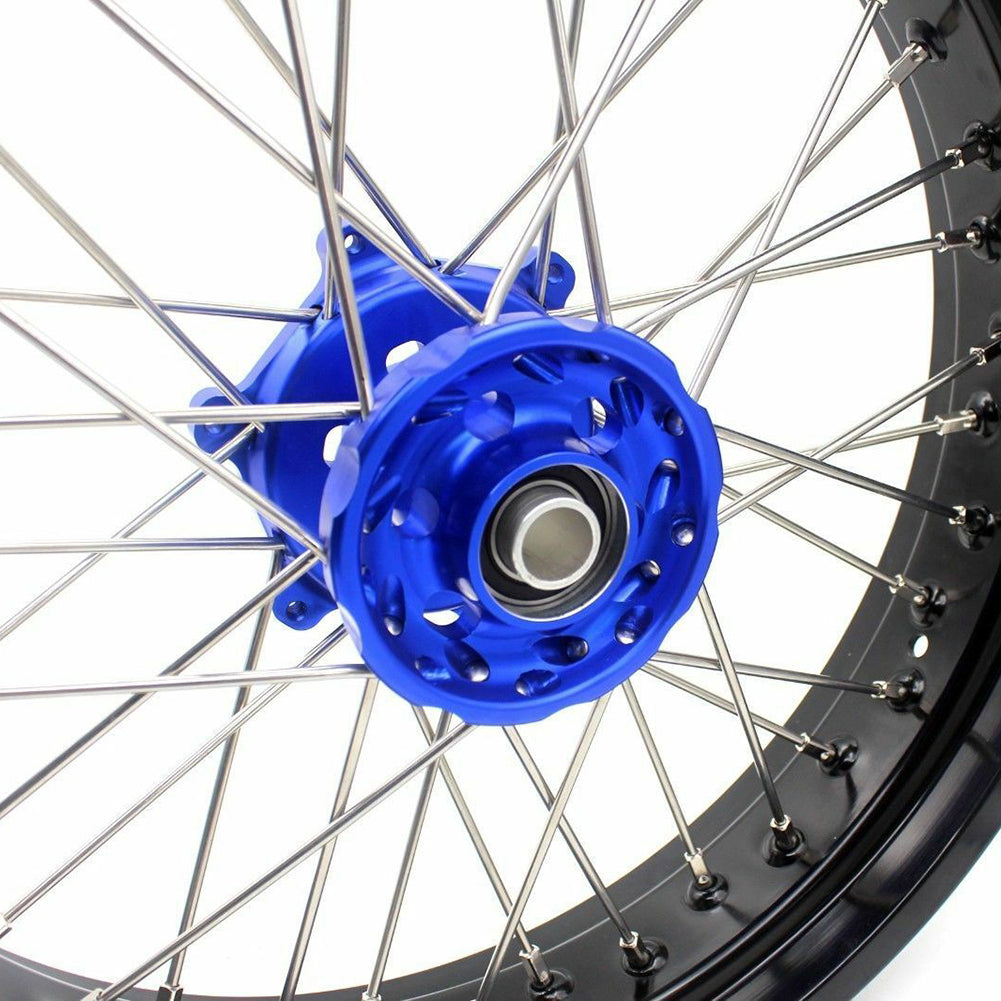 KKE 17Inch KX250F KX450F 2006-2021 For KAWASAKI Supermoto Alloy Wheels Rim Blue