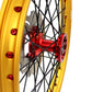 KKE 21" 18" Cast Red Hubs Billet With Gold Rim For HONDA CR125R 1998-2001 CR250R 1997-2001