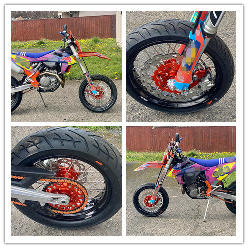 Pre-order KKE 3.5/4.25*17Inch Supermoto Tires Wheels Fit KTM SX SX-F XC XC-F EXC EXC-W EXC-F 125-530CC 2003-2025