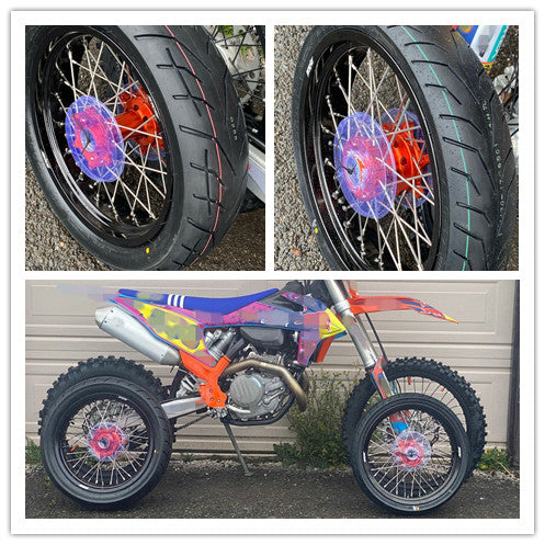 Pre-order KKE 3.5/4.25*17Inch Supermoto Tires Wheels Fit KTM SX SX-F XC XC-F EXC EXC-W EXC-F 125-530CC 2003-2025