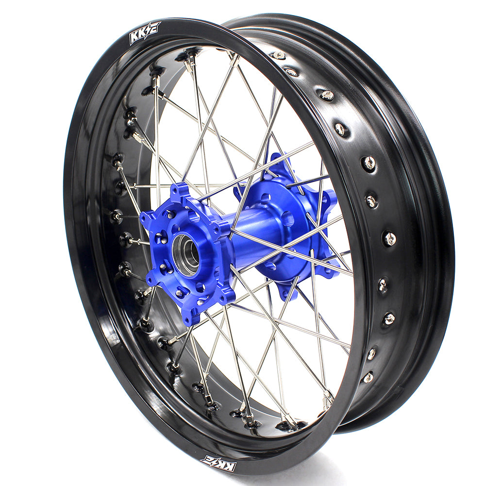 KKE 17Inch KX250F KX450F 2006-2021 For KAWASAKI Supermoto Alloy Wheels Rim Blue