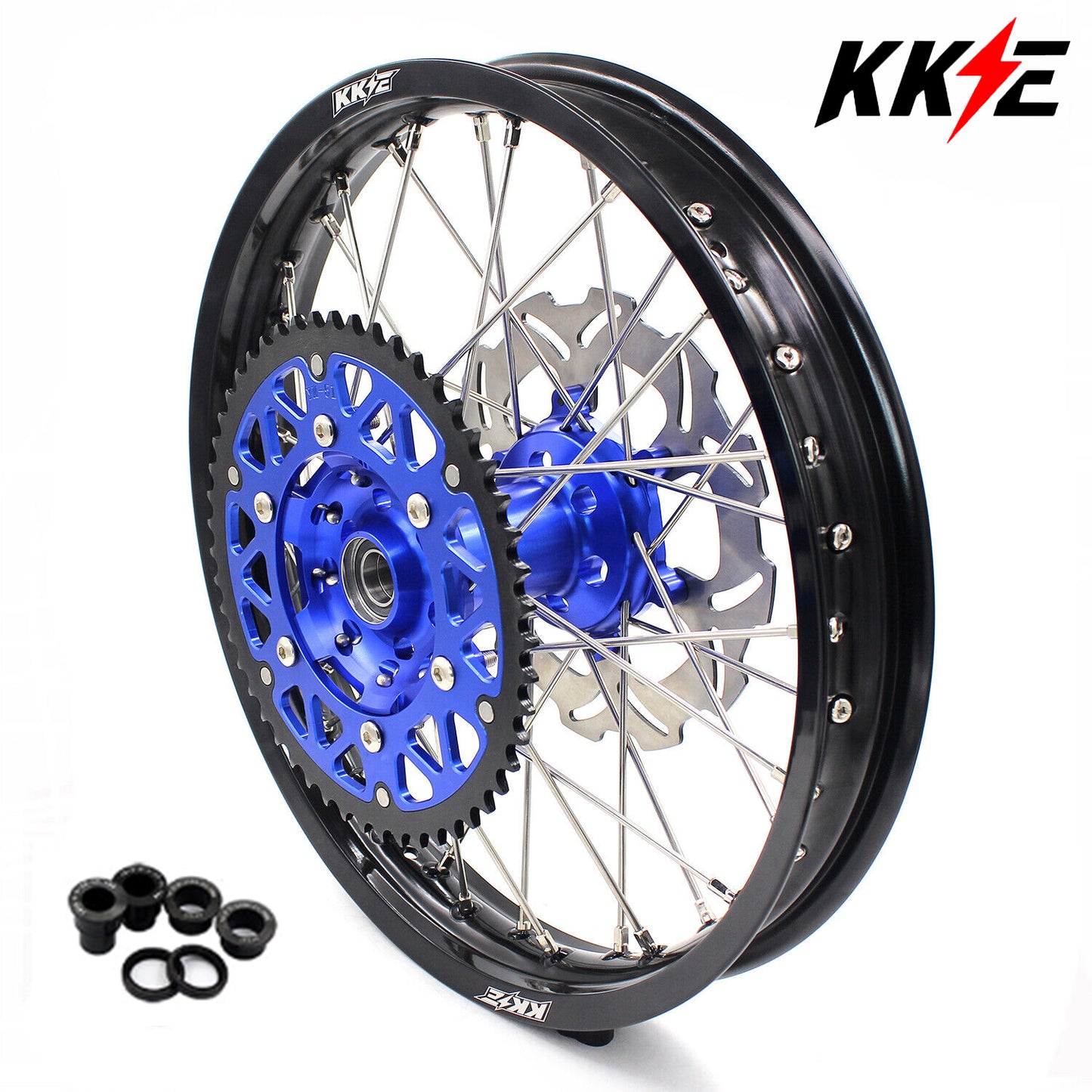 KKE 19" Rear Wheel Rim For Yamaha YZ125 YZ250 YZ250F YZ450F Blue Hub