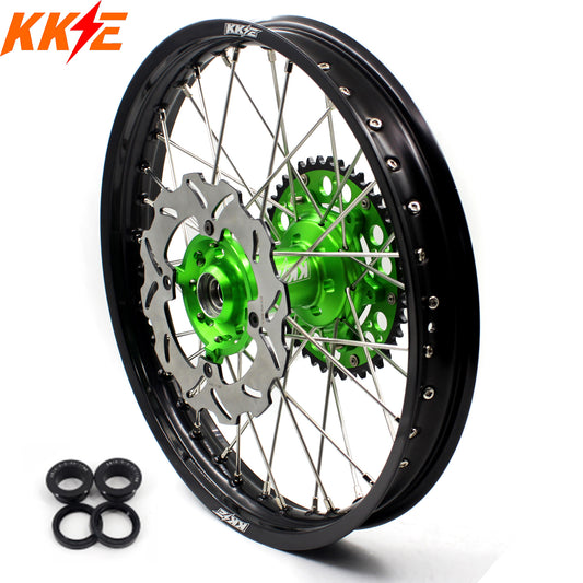 KKE 18"×2.15 Rear Wheel Rim For KAWASAKI KX125 KX250 1993 to 2002 Green&Black