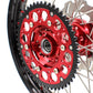 KKE 21/18 ENDURO WHEELS RIMS SET FOR HONDA XR650R 2000-2008 RED ALLOY NIPPLE DISCS - KKE Racing