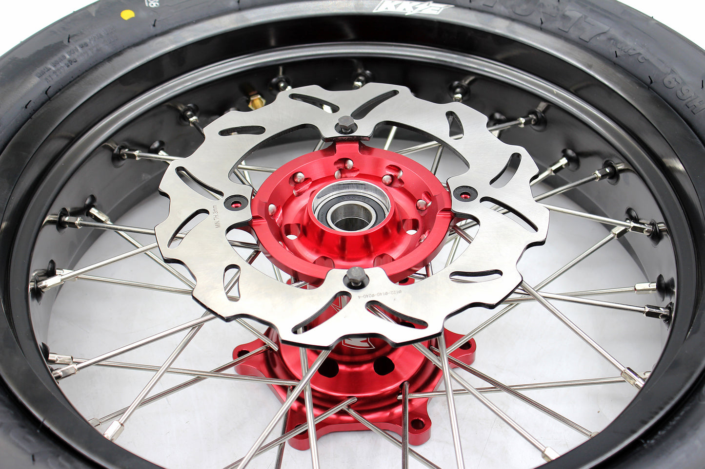 KKE 17" Supermoto Wheels Tires For HONDA CRF250R 04-13 CRF450R 02-12