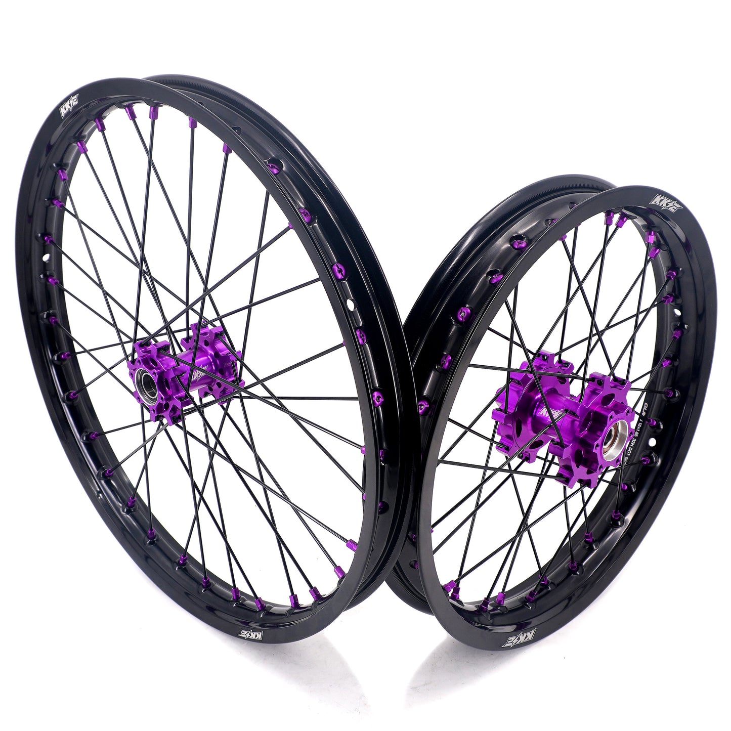 KKE 21" 18" E-Bike Motorcycle Wheels Rims Fit For E-Ride PRO-SS 2024 Purple Hubs