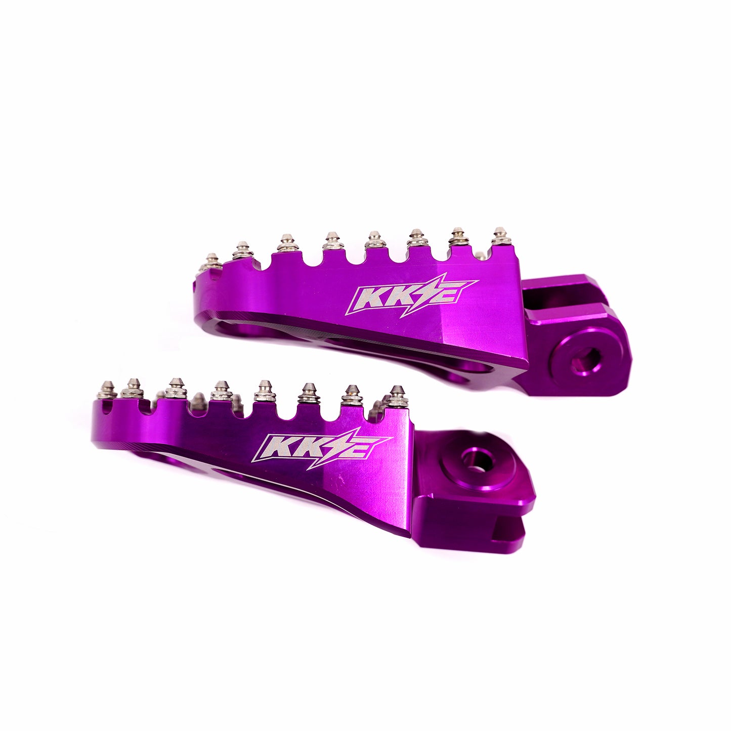 KKE Footpegs Billet Foot Rest For Segway X160 X260 Sur Ron Light Bee-X Electric Bike Purple & Gold