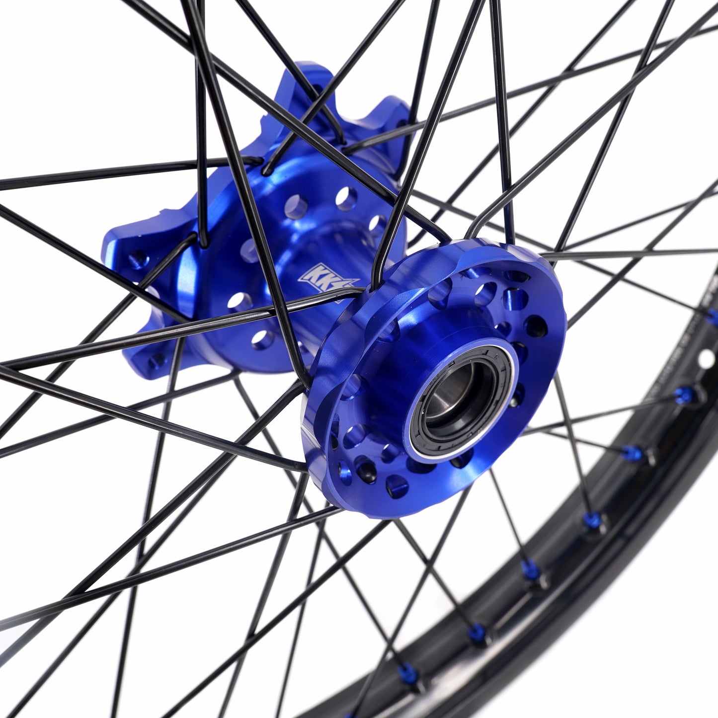 China Factory Stock KKE 21" & 18" E-Bike Spoke Wheels Rims Fit SurRon Ultra Bee 2023-2024 Blue Hub & Black Rim