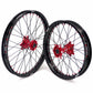 KKE Factory Stock KKE 21" & 18" E-Bike Spoke Wheels Rims Fit SurRon Ultra Bee 2023-2024 Red Hub & Black Rim