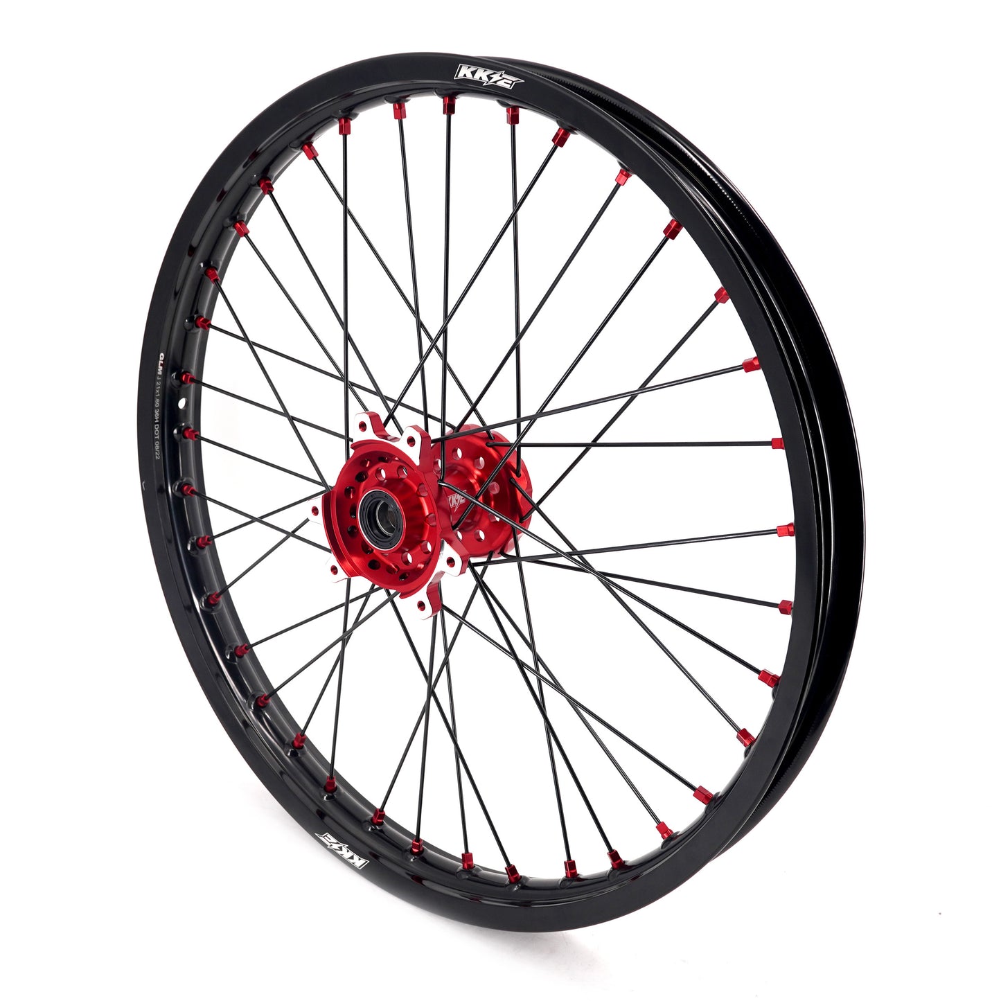 KKE Factory Stock KKE 21" & 18" E-Bike Spoke Wheels Rims Fit SurRon Ultra Bee 2023-2024 Red Hub & Black Rim