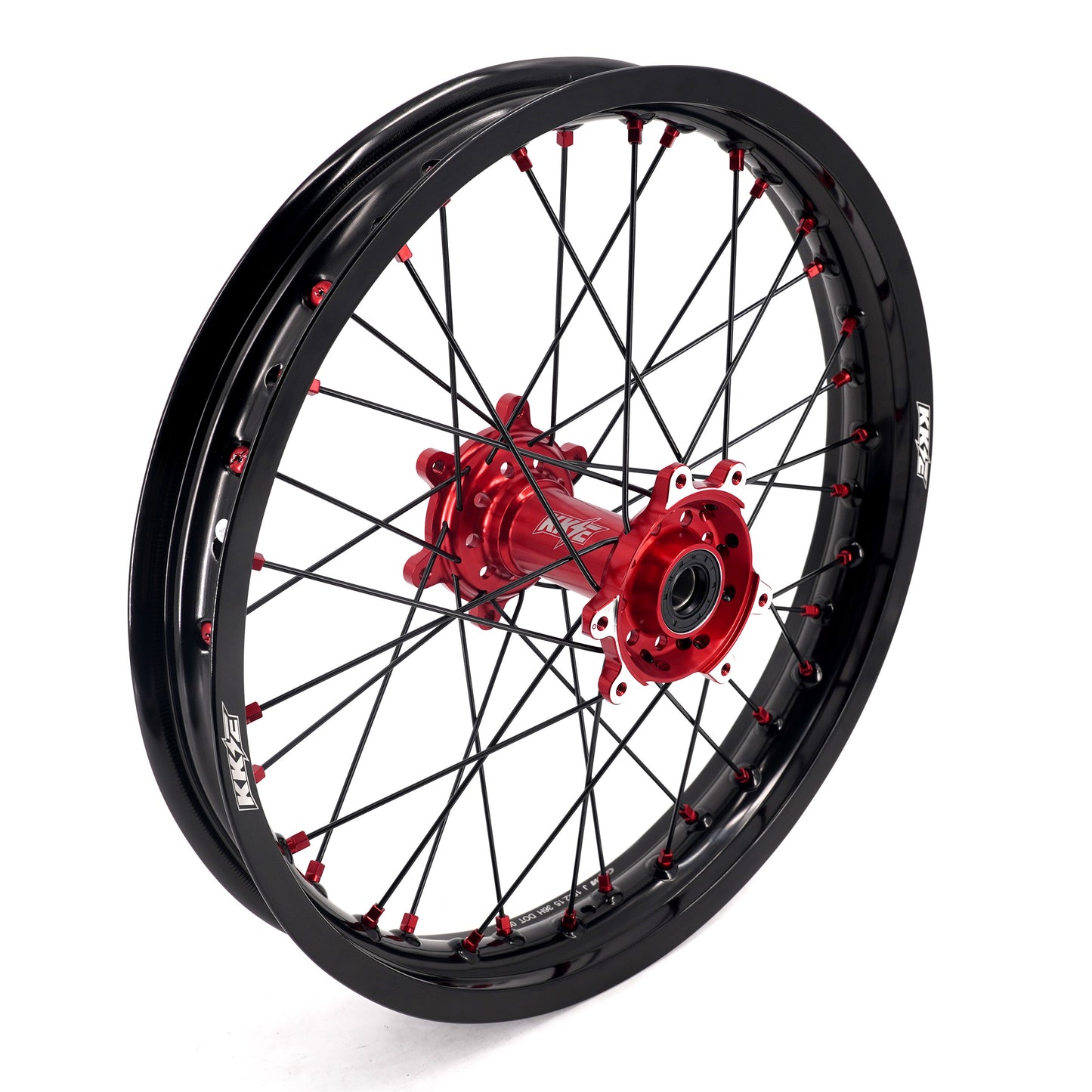 KKE Factory Stock KKE 21" & 18" E-Bike Spoke Wheels Rims Fit SurRon Ultra Bee 2023-2024 Red Hub & Black Rim