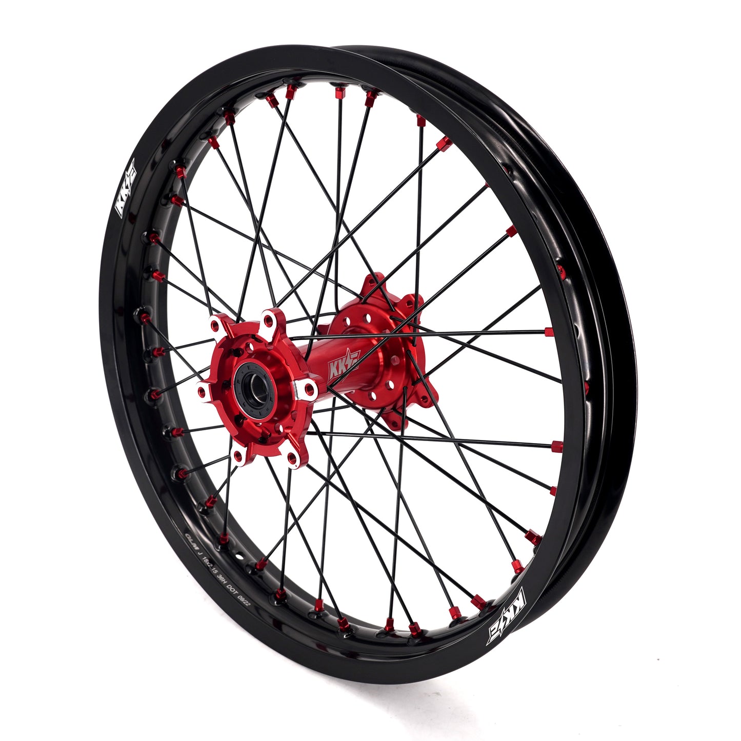 KKE Factory Stock KKE 21" & 18" E-Bike Spoke Wheels Rims Fit SurRon Ultra Bee 2023-2024 Red Hub & Black Rim