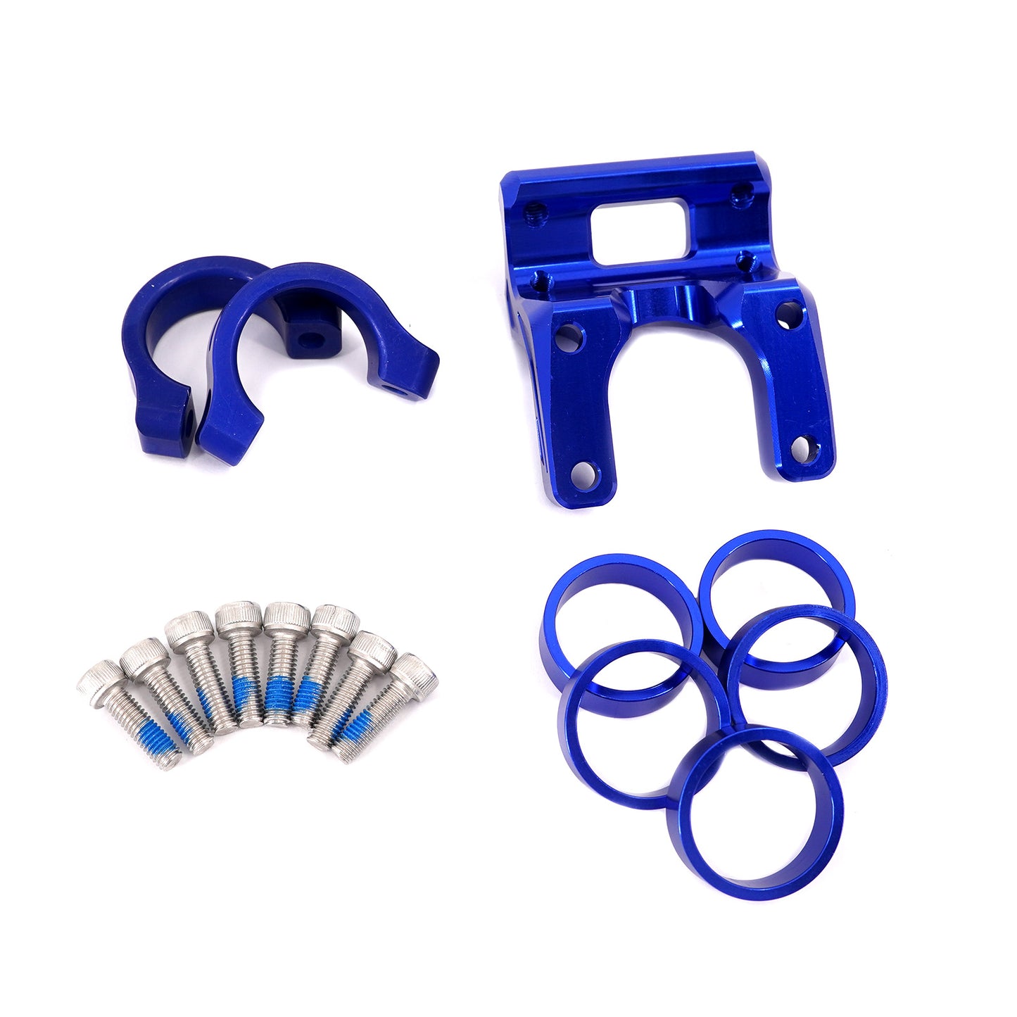 KKE Blue Handlebar Risers Kit Fit Sur-Ron Light Bee X  e-Bike Bracket Clamps Pads