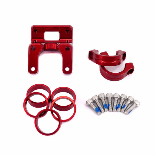 KKE Red Handlebar Risers Kit Fit Sur-Ron Light Bee X  e-Bike Bracket Clamps Pads