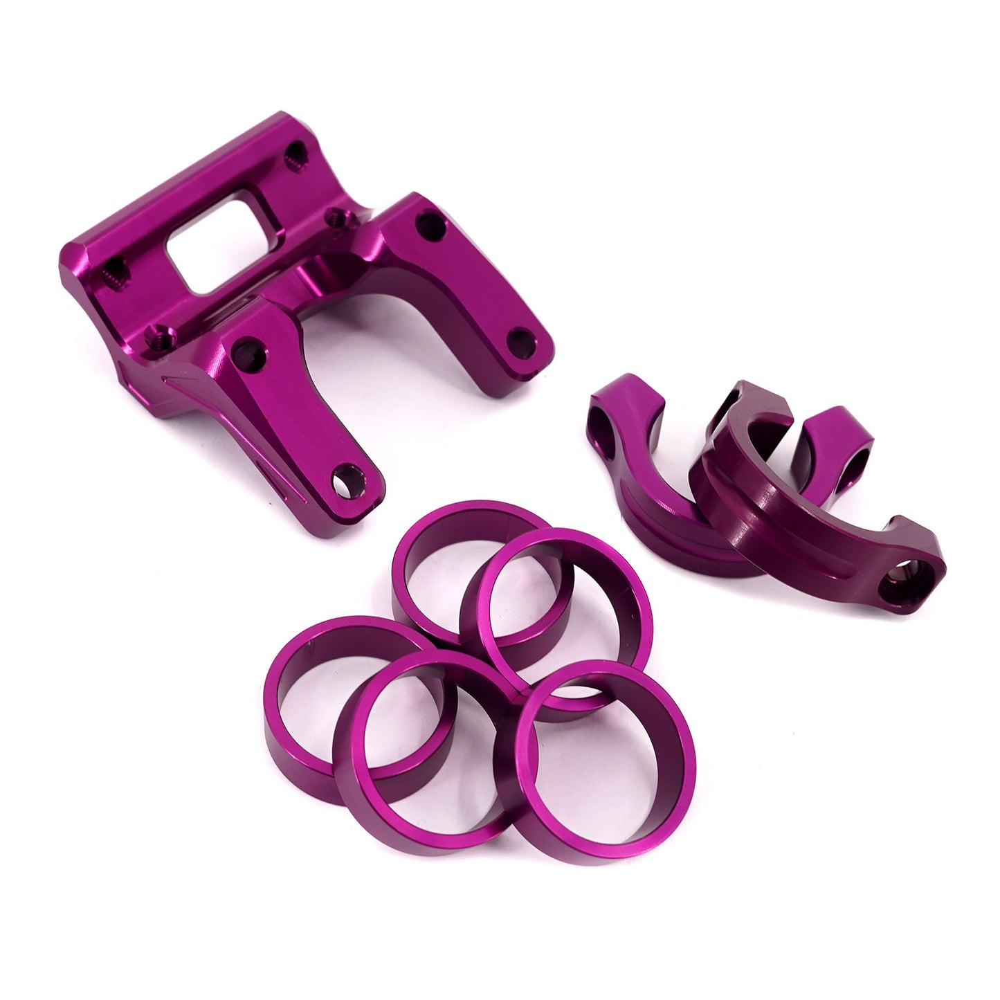 KKE Purple Handlebar Risers Kit Fit Sur-Ron Light Bee X e-Bike Bracket Clamps Pads