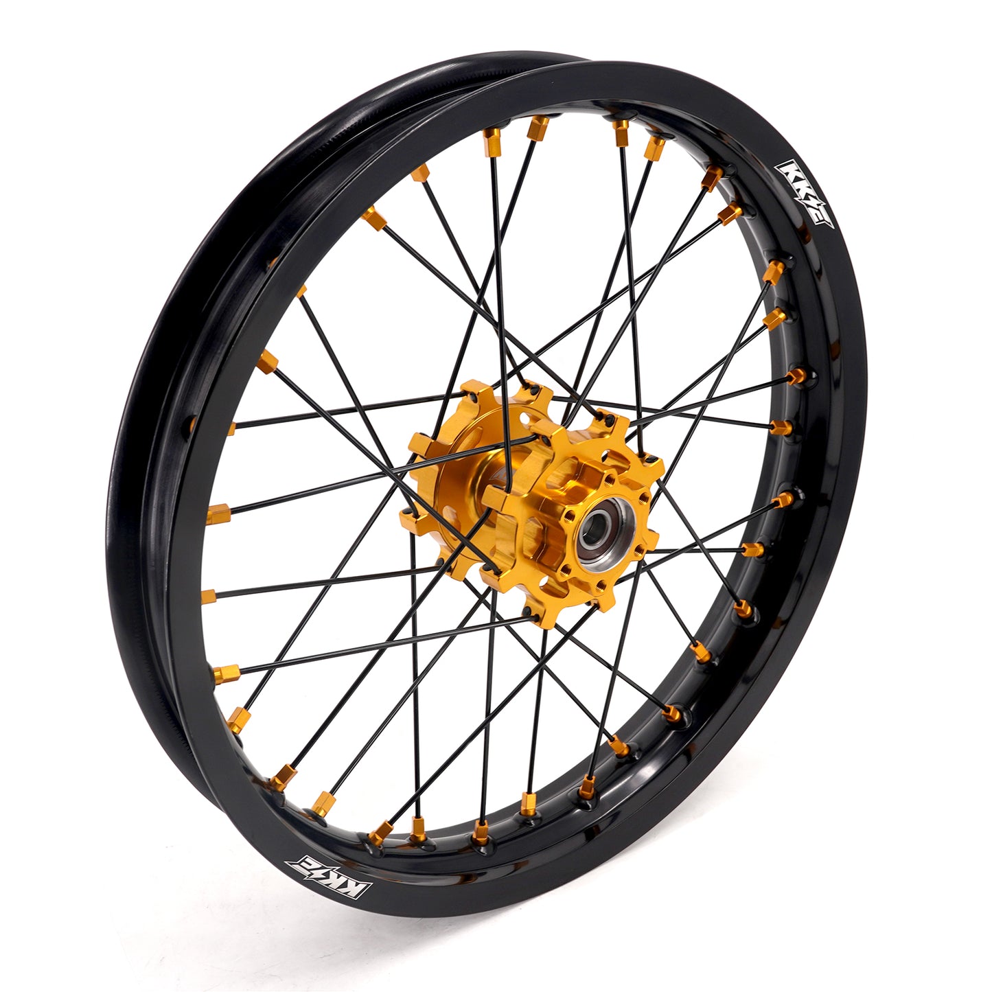 KKE 1.6*19" & 1.85*16" E-Moto Fit E-Ride PRO-SS 2024 E-Dirtbike Spoke Wheels Rims Gold