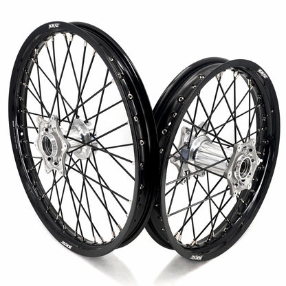 KKE 21/18 New Generation Cast Hub Billet Wheels Fit For KTM EXC XC-W XCF-W EXC-F 2000-2023 Black Spokes