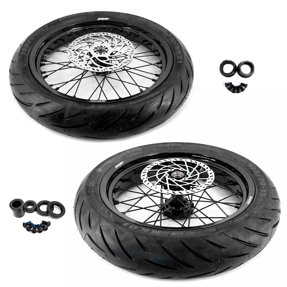 Pre-order KKE 2.5x17inch & 3.5x17inch E-Bike Supermoto Wheels Fit For Rawrr Mantis X All Black