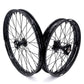 KKE Factory Stock KKE 1.6*21" & 2.15*18" Electric Dirtbike Wheels Rim For SurRon Light Bee 2 All Black
