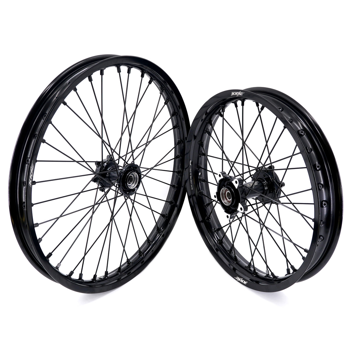 KKE Factory Stock KKE 1.6*21" & 2.15*18" Electric Dirtbike Wheels Rim For SurRon Light Bee 2 All Black