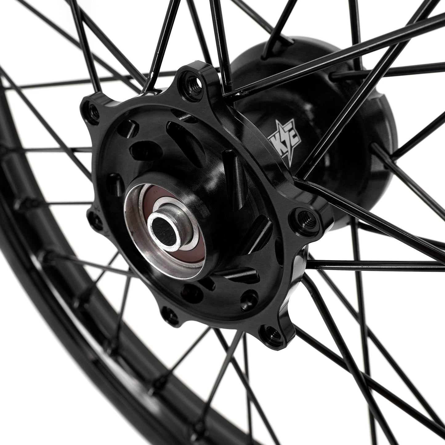 KKE 19 & 16 Spoked Kid's Wheels Rims Set for Kawasaki KX80 KX85 KX100 All Black