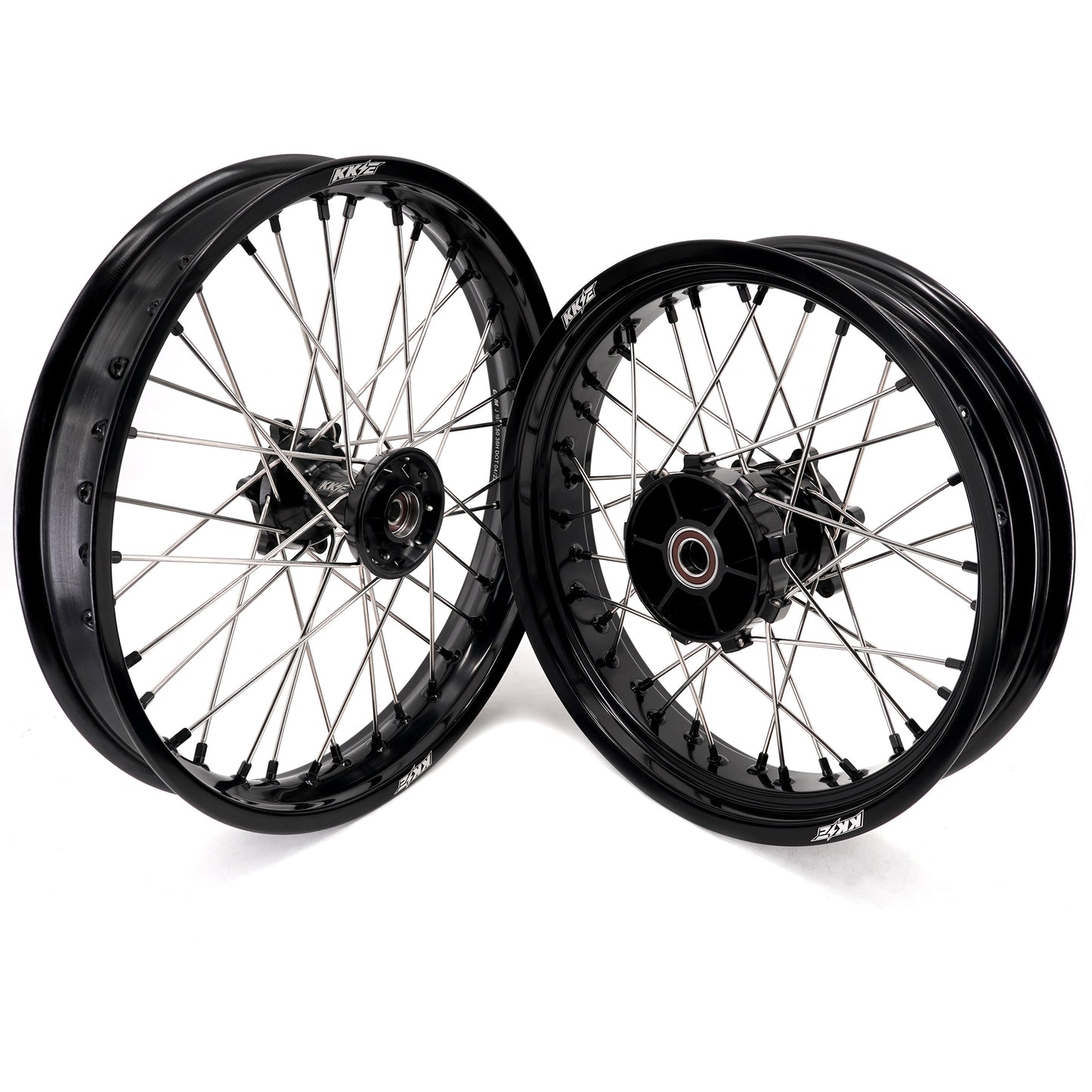 KKE Dirtbike Tubed Spoke Wheels Rims Fit KTM 390 Adventure 2020-2021 Black