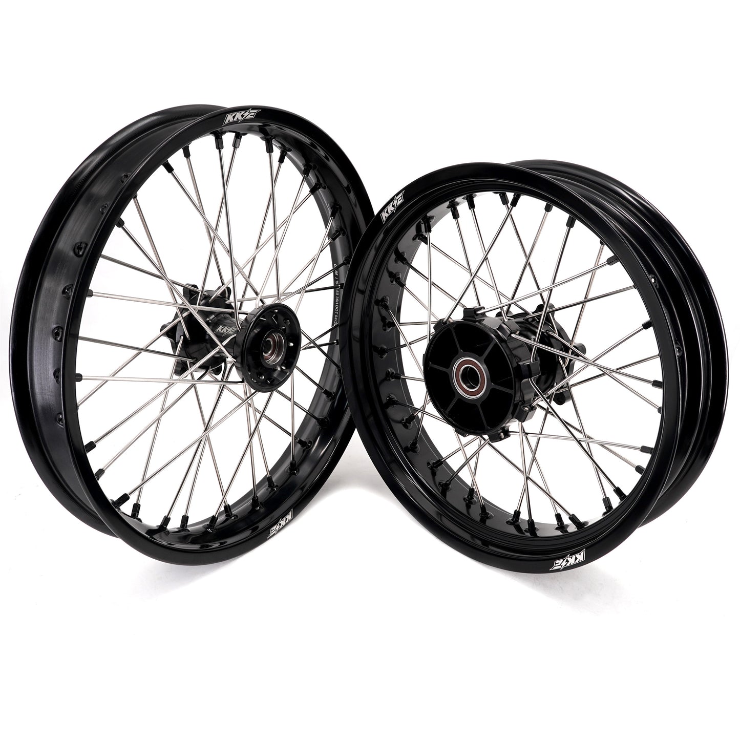 KKE 2.5*19/3.5*17 Dirtbike Tubed Spoke Wheels Rims Fit KTM 390 Adventure 2020-2021 Black