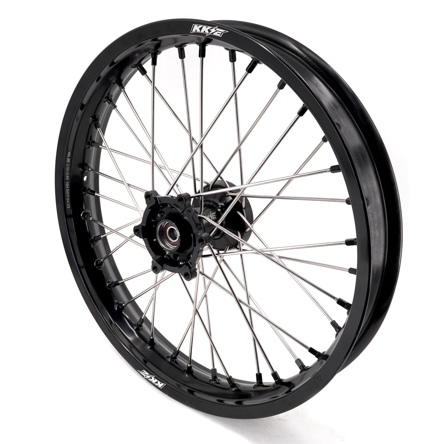 KKE 2.5*19/3.5*17 Dirtbike Tubed Spoke Wheels Rims Fit KTM 390 Adventure 2020-2021 Black