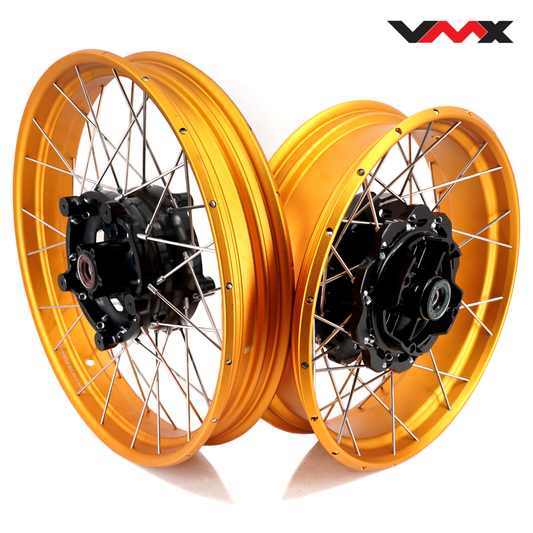 VMX-Racing Fit Honda NX400 NX500 2024-2025 Tubeless 2.5*19 & 4.25*17 Wheels Gold GLM Rims
