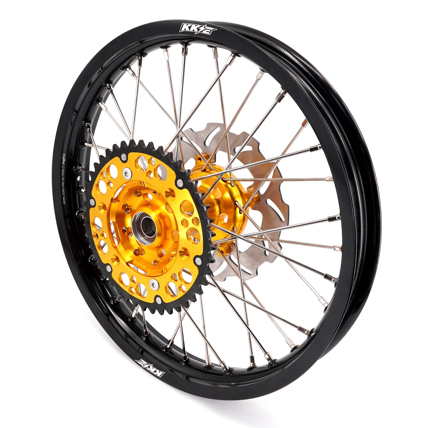 KKE 21 & 19 Wheels for Suzuki RMZ250 2007 RMZ450 2005-2025 Gold&Black