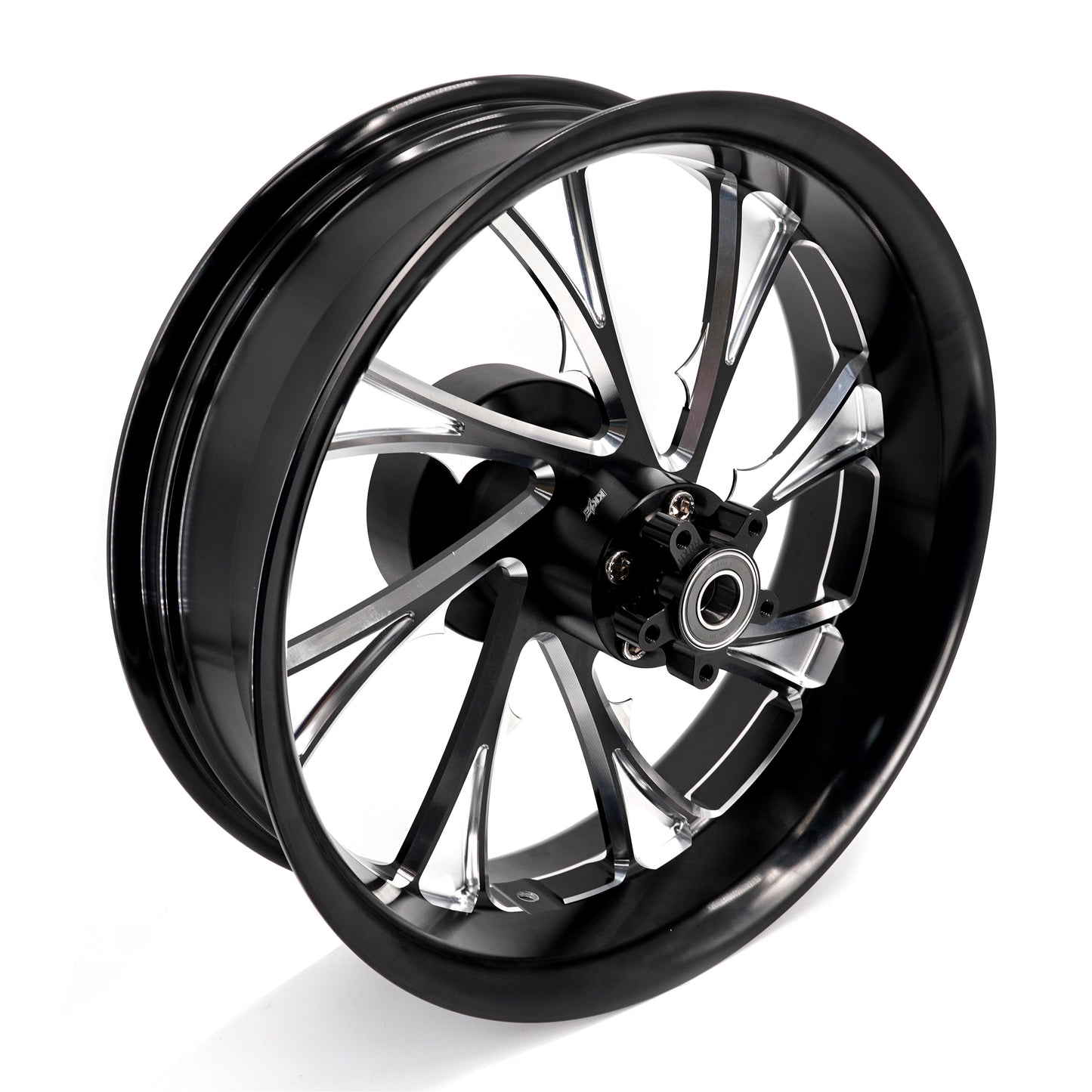 KKE 3.5*21'' & 5.5*18'' Tubeless Wheels Fit Harley Street Glide/CVO 2024 Black Rims