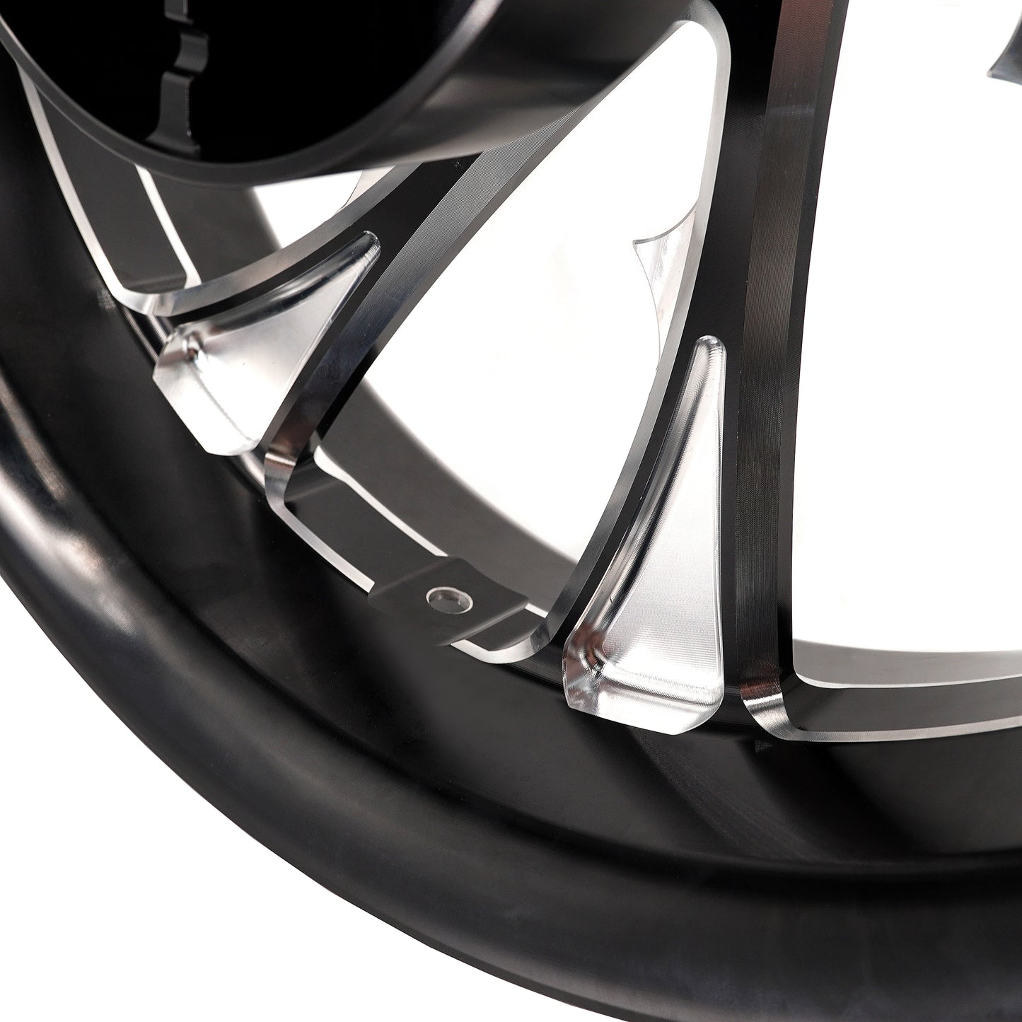 KKE 3.5*21'' & 5.5*18'' Tubeless Wheels Fit Harley Street Glide/CVO 2024 Black Rims