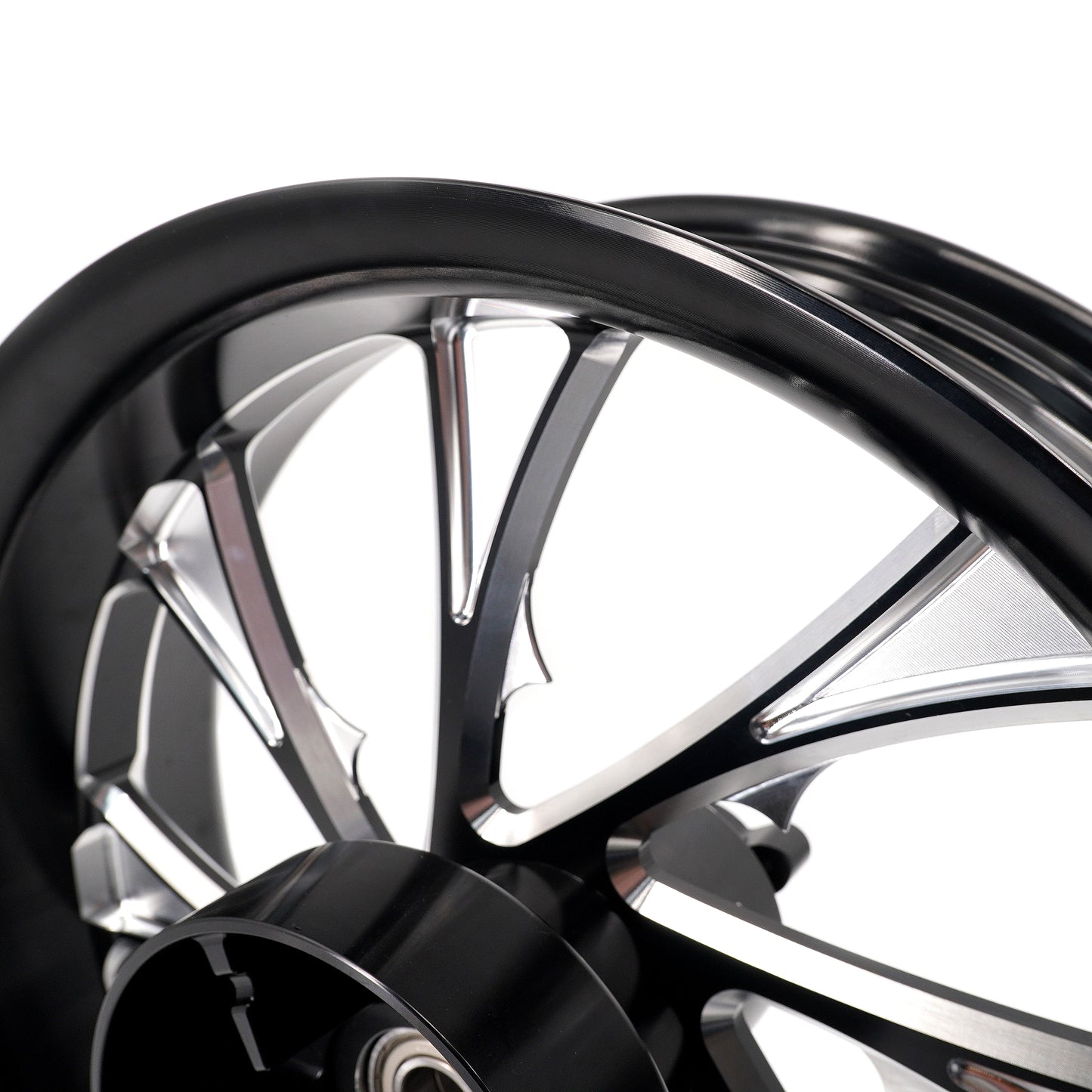 KKE 3.5*21'' & 5.5*18'' Tubeless Wheels Fit Harley Street Glide/CVO 2024 Black Rims