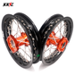 KKE 10/10 Small Kid's Wheels For KTM SX50 Mini Dirtbikes Orange Hub