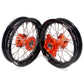 KKE 10/10 Small Kid's Wheels For KTM SX50 Mini Dirtbikes Orange Hub