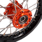 KKE 10/10 Small Kid's Wheels For KTM SX50 Mini Dirtbikes Orange Hub