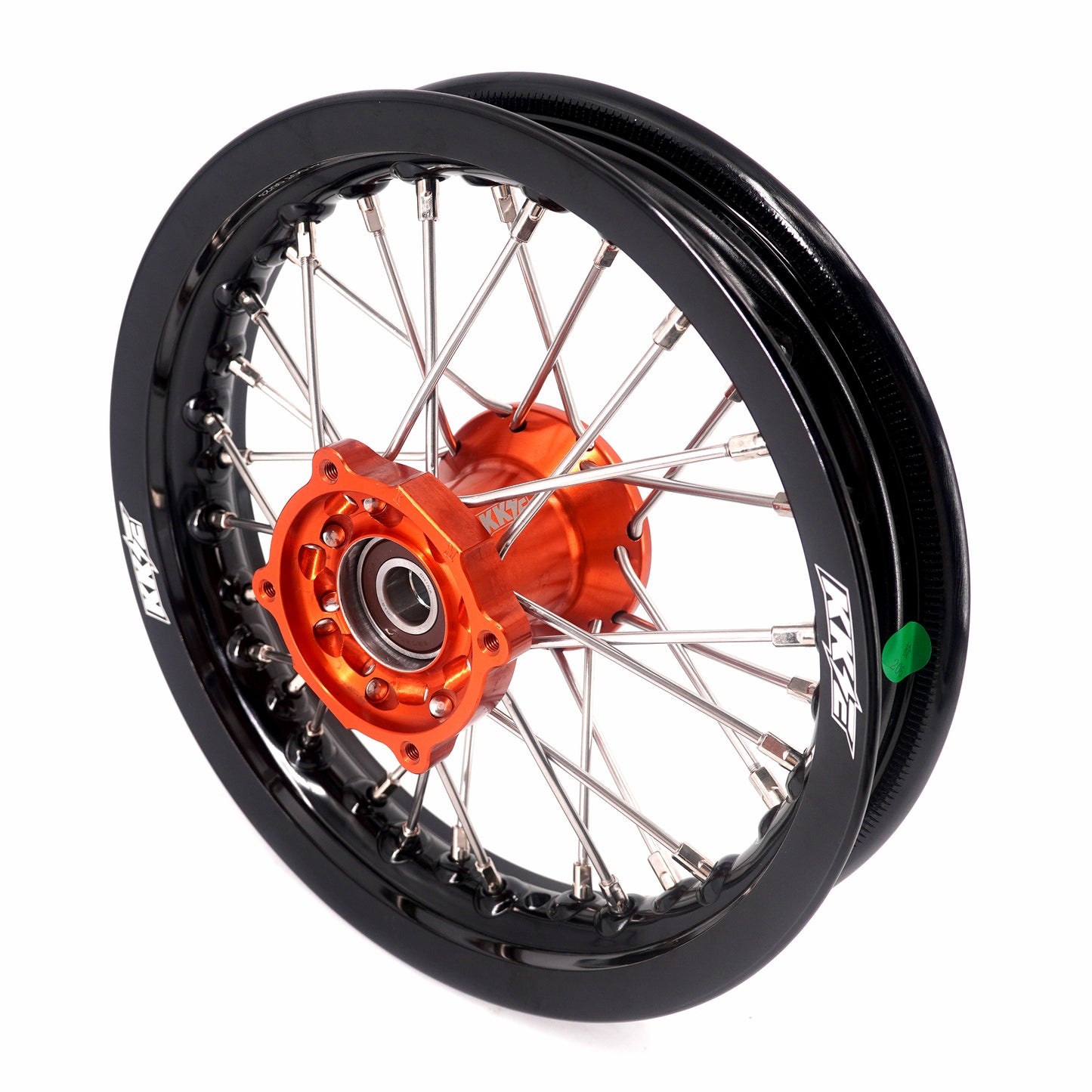 KKE 10/10 Small Kid's Wheels For KTM SX50 Mini Dirtbikes Orange Hub
