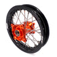 KKE 10/10 Small Kid's Wheels For KTM SX50 Mini Dirtbikes Orange Hub