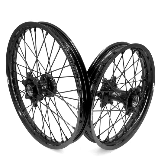 Pre-order KKE Enduro 1.6*21" & 2.15*18" CNC Hub Electric Dirtbike Alloy Wheels Rims Fit STARK VARG Black All Black
