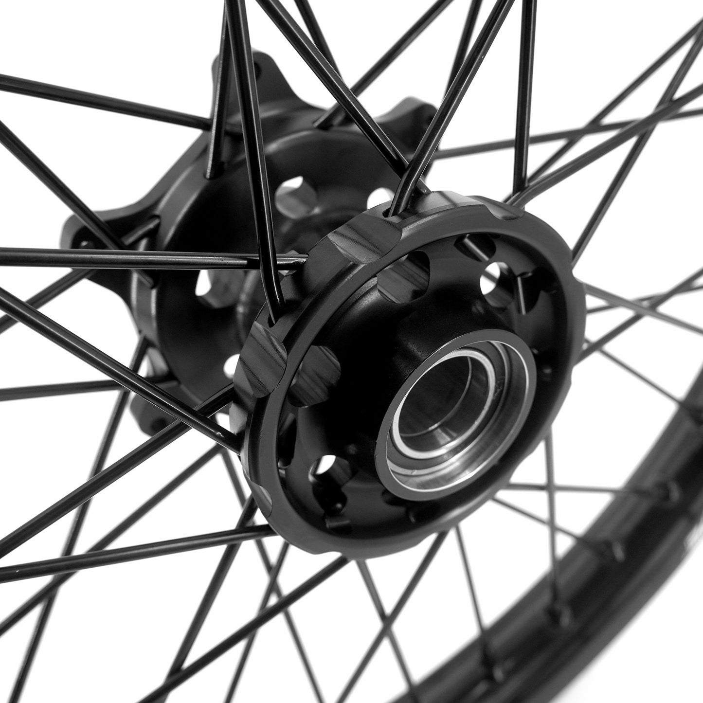 Pre-order KKE Enduro 1.6*21" & 2.15*18" CNC Hub Electric Dirtbike Alloy Wheels Rims Fit STARK VARG Black All Black