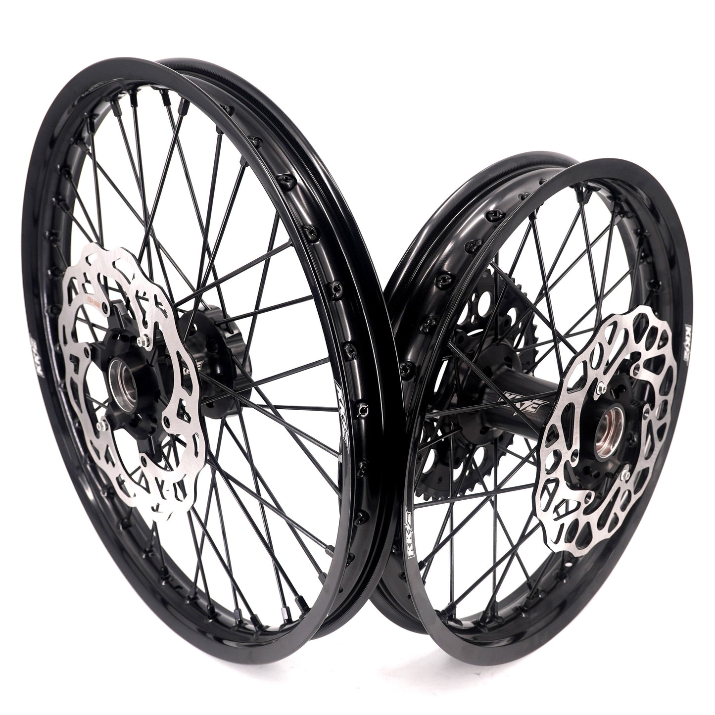 Pre-order KKE Enduro 1.6*21" & 2.15*18" CNC Hub Electric Dirtbike Alloy Wheels Rims Fit STARK VARG Black All Black