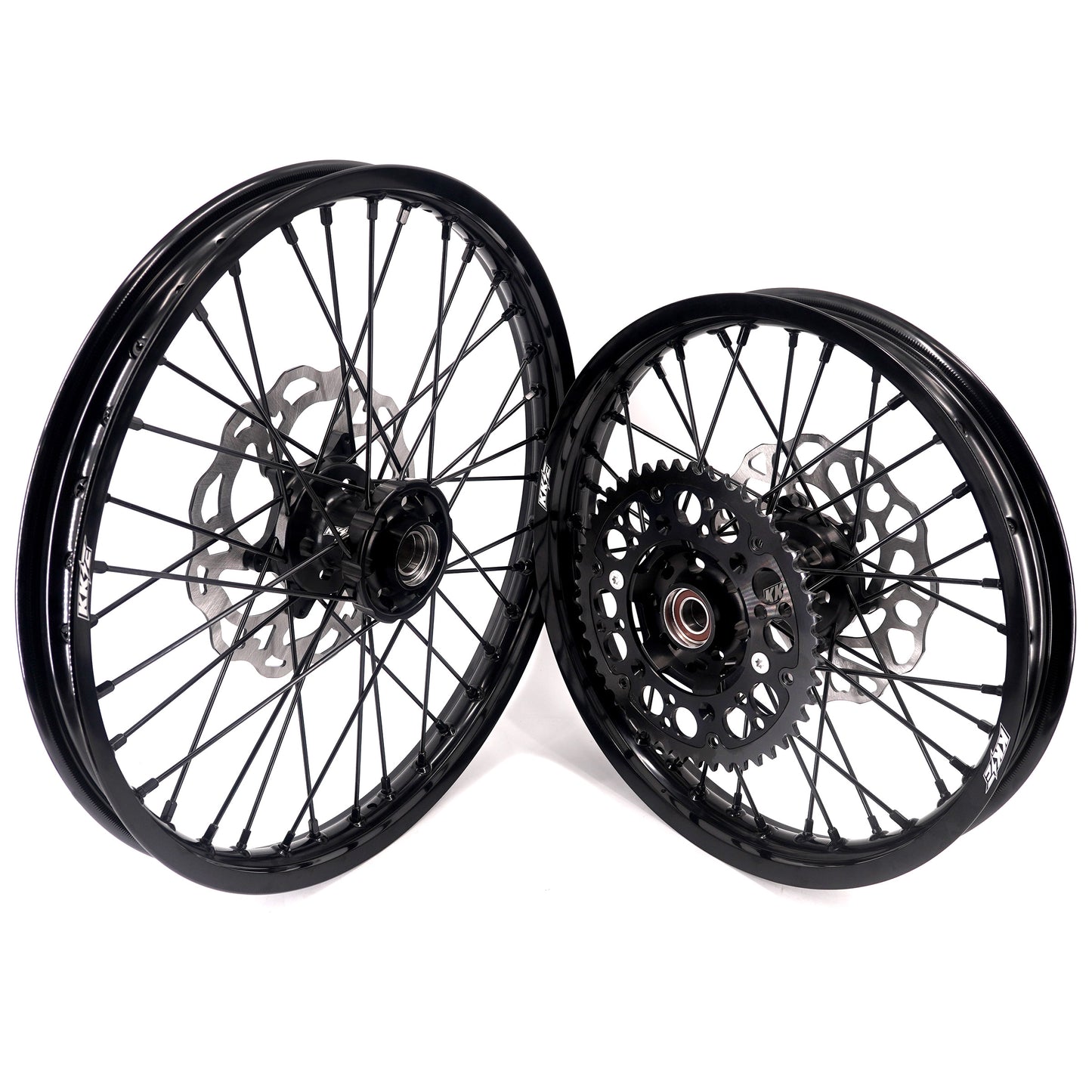 Pre-order KKE Enduro 1.6*21" & 2.15*18" CNC Hub Electric Dirtbike Alloy Wheels Rims Fit STARK VARG Black All Black
