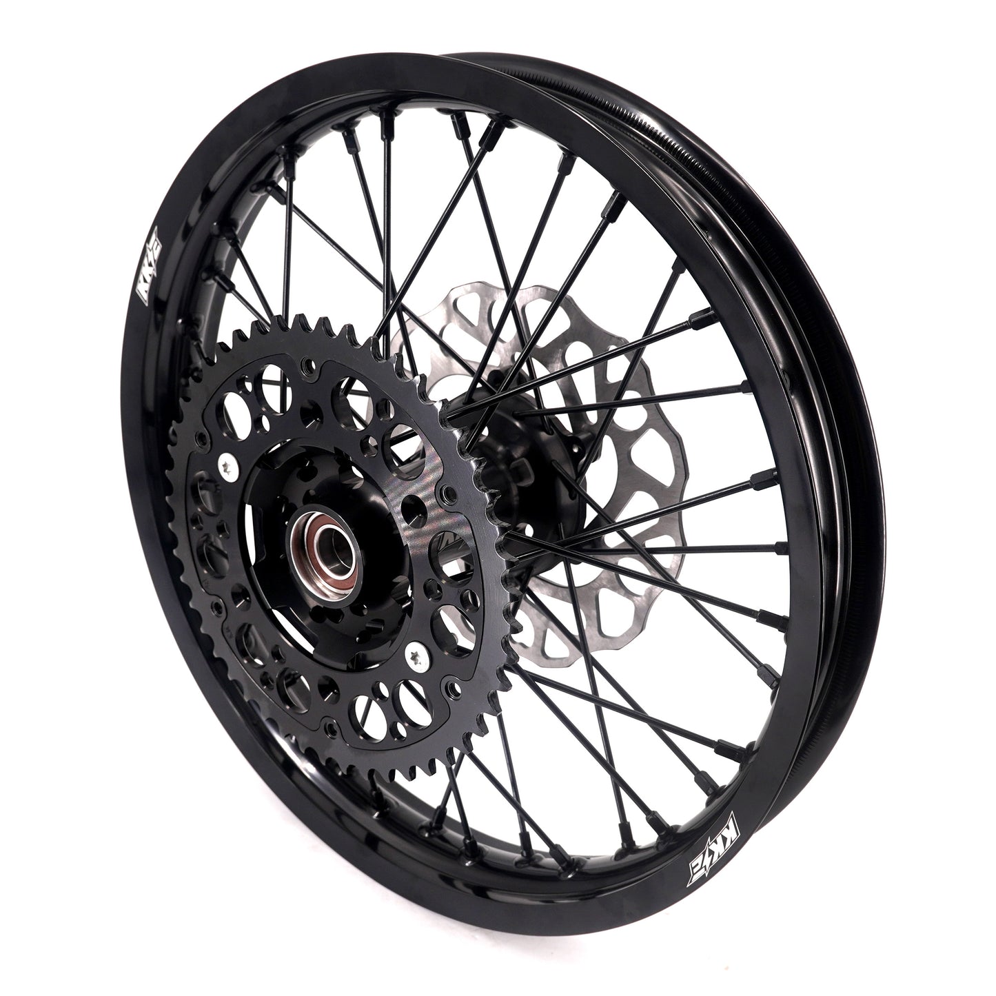 Pre-order KKE Enduro 1.6*21" & 2.15*18" CNC Hub Electric Dirtbike Alloy Wheels Rims Fit STARK VARG Black All Black