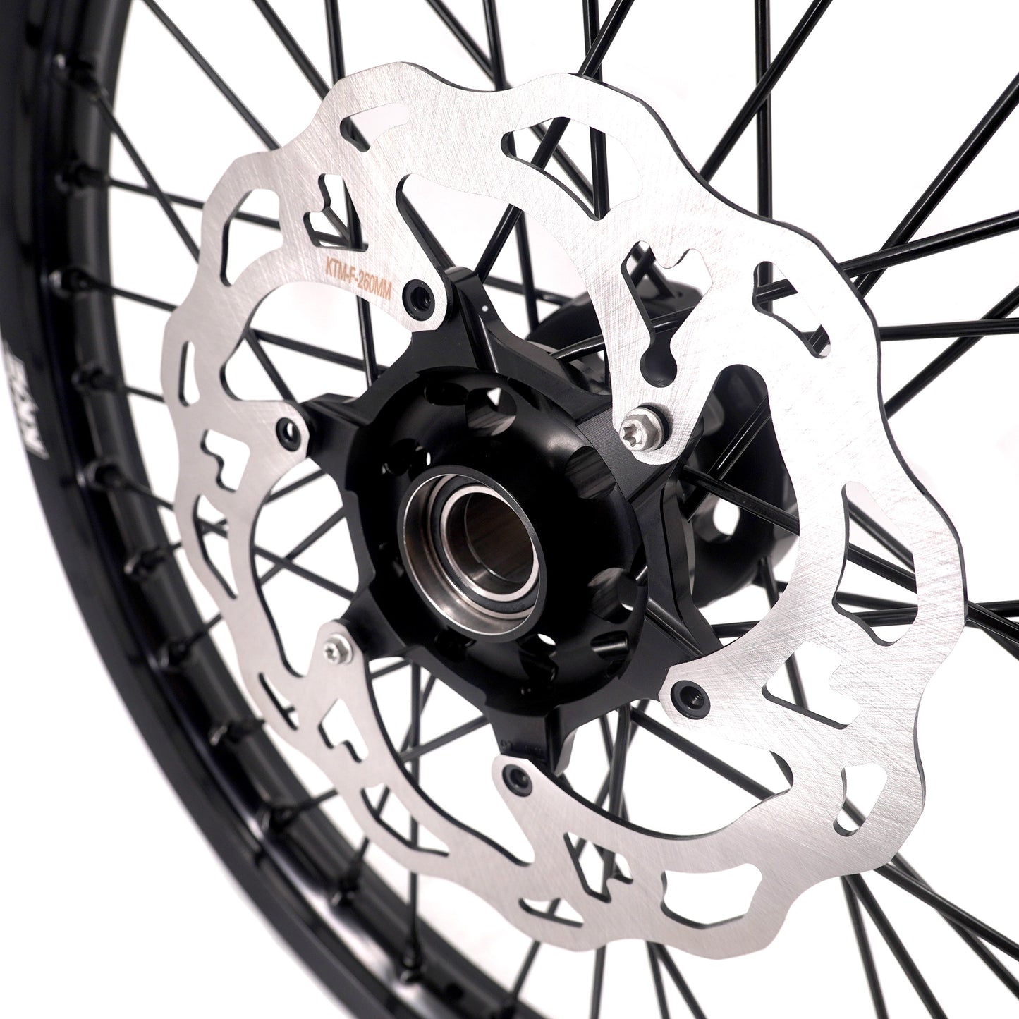 Pre-order KKE Enduro 1.6*21" & 2.15*18" CNC Hub Electric Dirtbike Alloy Wheels Rims Fit STARK VARG Black All Black