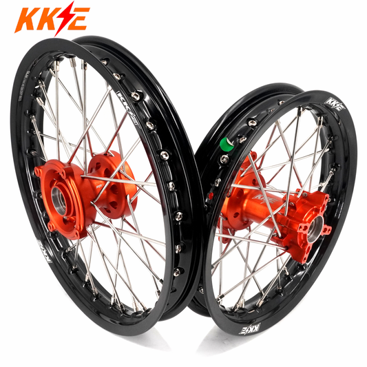 KKE 14"*1.4/12"*1.6 Kid's Small Wheels Rims Set Fit KTM SX 65 2025 Orange&Black
