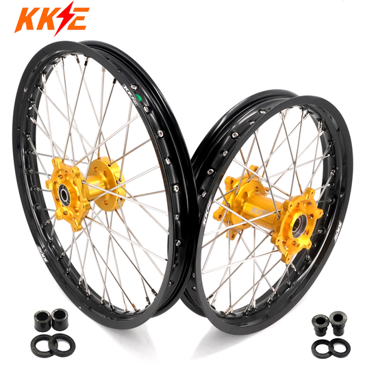 KKE 21" 18" Enduro Spoked Wheels Rims For SUZUKI DRZ400 DRZ400E DRZ400S