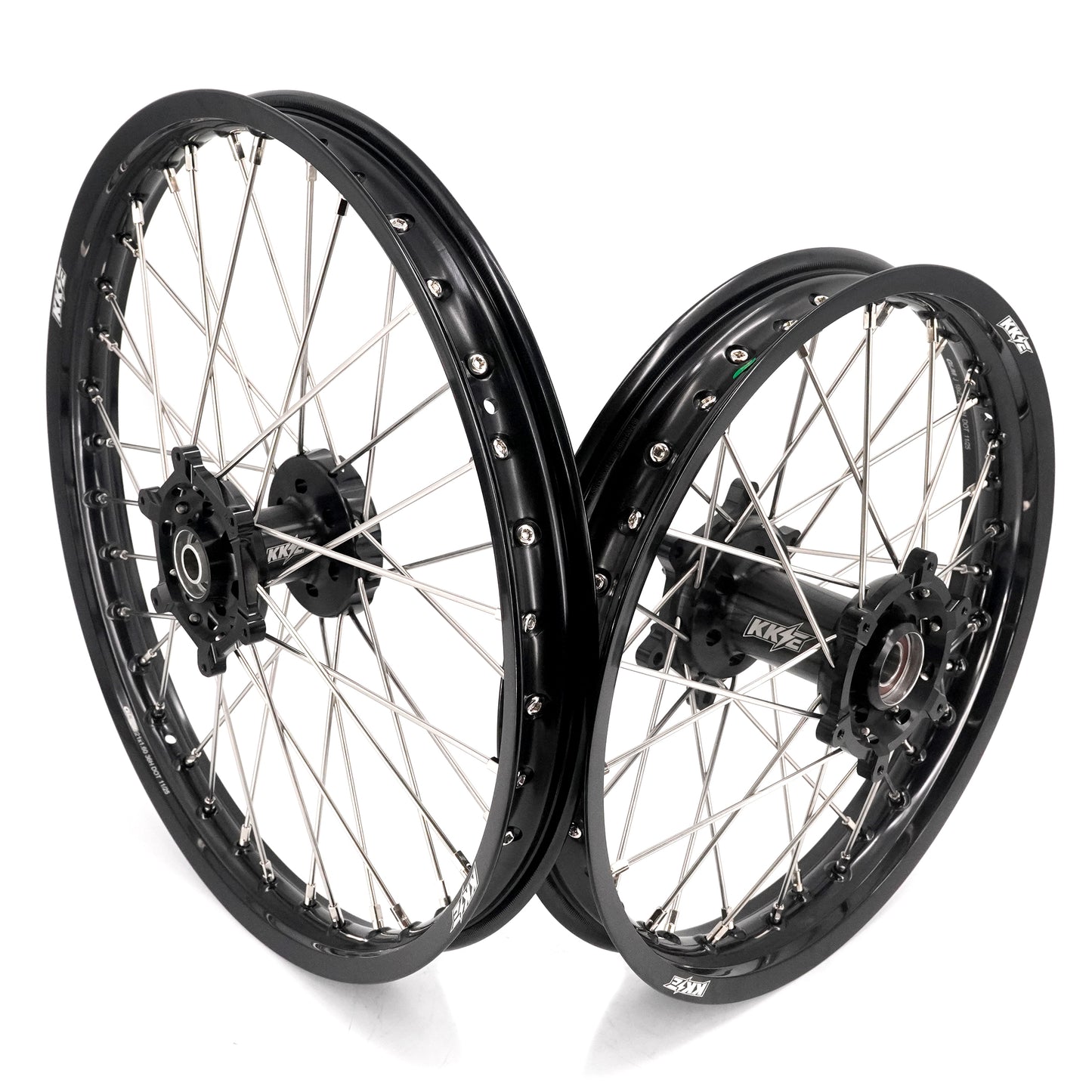 KKE 21/18 Enduro Dirtbike Wheel Rim For SUZUKI DRZ400 DRZ400S DRZ400E Black Hub & Rim