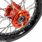 KKE 12/10 Small Kid's Wheels For KTM SX50 2024-2025 Mini Dirtbikes Orange Hub